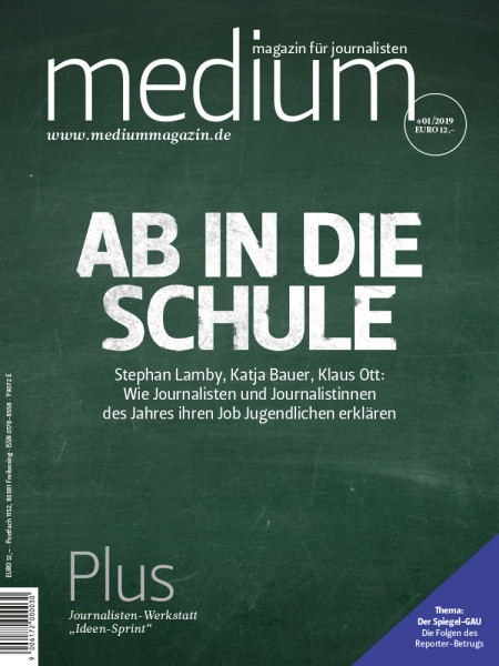 medium magazin: Ab in die Schule Stephan Lamby, Katja Bauer, Klaus Ott: Wie Journalisten und Journalistinnen des Jahres ihren Job Jugendlichen erklären.