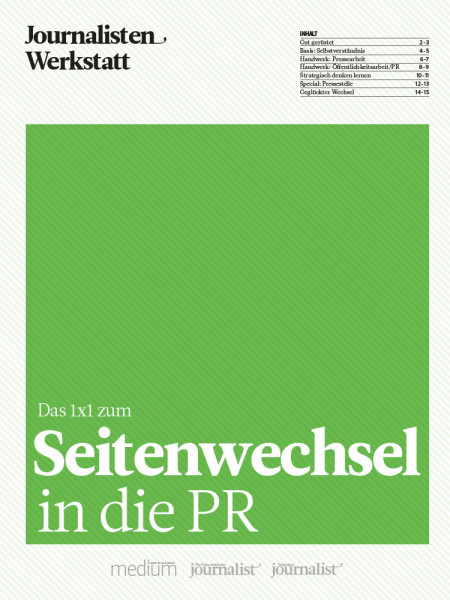 Das 1x1 zum Seitenwechsel in die PR, Journalisten Werkstatt, Elisabeth Ehrhorn
