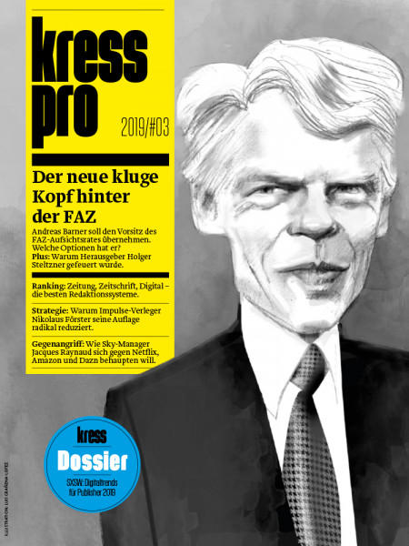kress pro 2019/03: Der neue kluge Kopf hinter der FAZ - Andreas Barner soll den Vorsitz des FAZ-Aufsichtsrates übernehmen. 