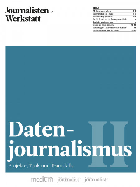 Datenjournalismus: Projekte, Tools und Teamskills, Journalisten Werkstatt, Mirko Lorenz