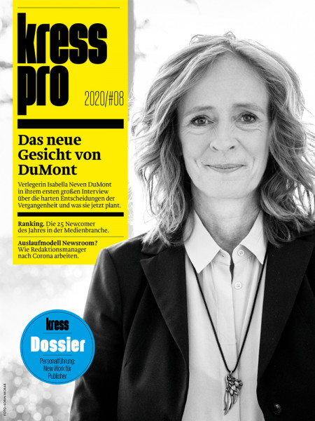 kress pro 2020/08 Das neue Gesicht von DuMont: Verlegerin Isabelle Neven DuMont in ihrem ersten großen Interview.